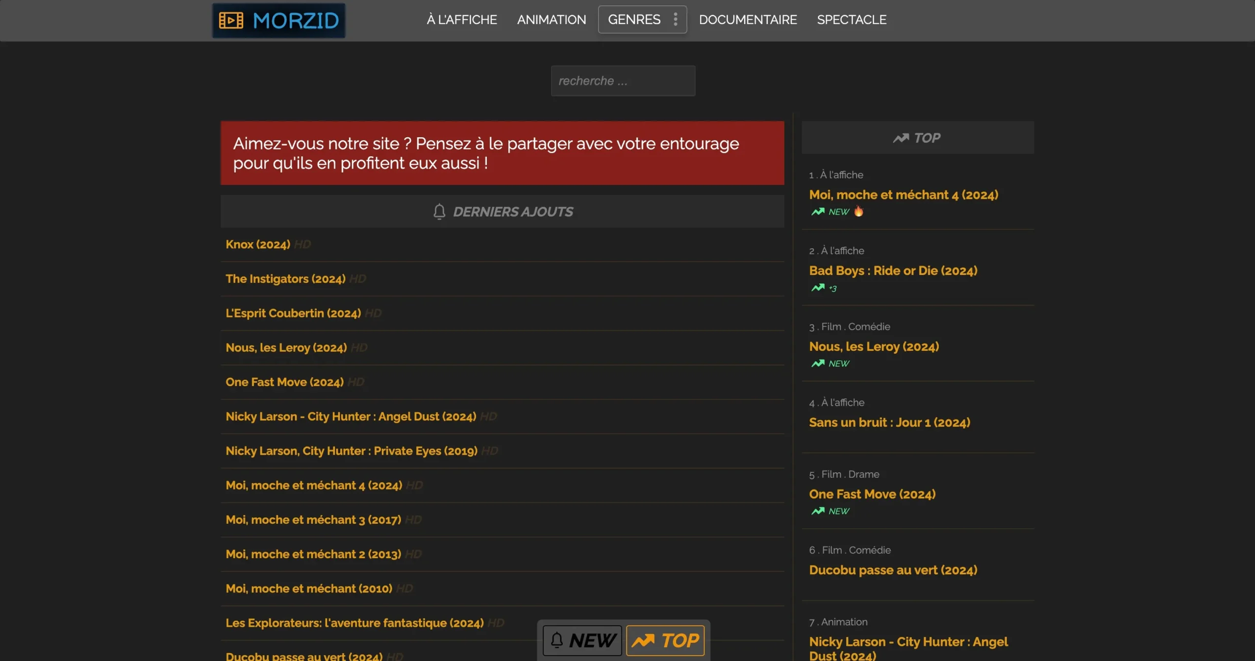 Alternatives à Movpom streaming